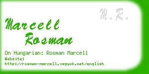 marcell rosman business card